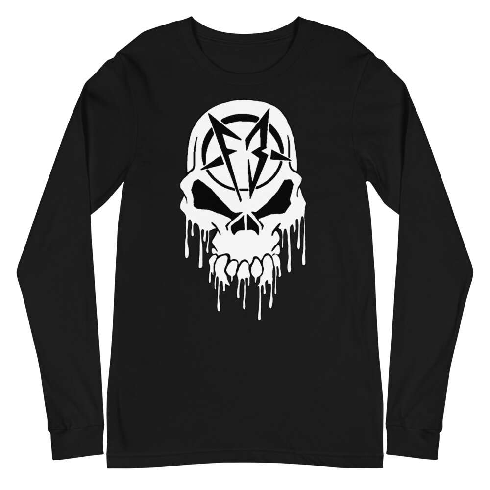 Funny Bone "Melting Skull" Unisex Long Sleeve Shirt