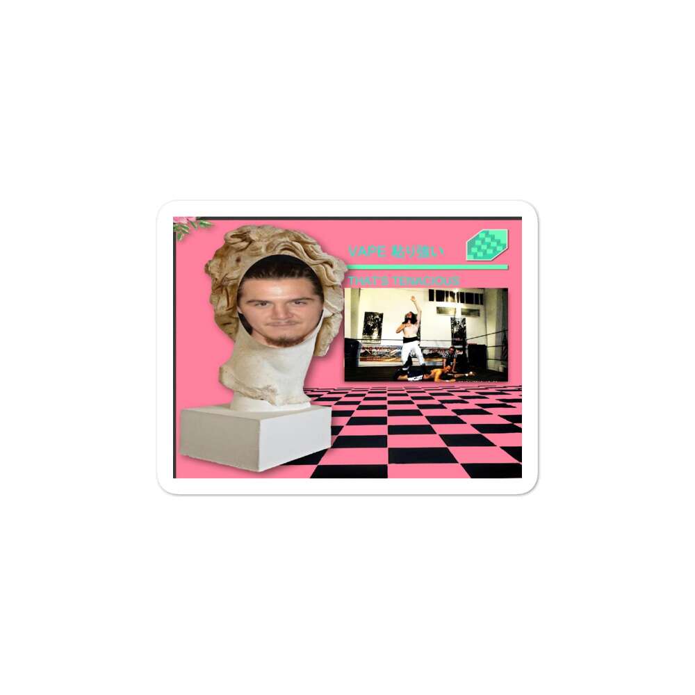 Ricky Tenacious "VAPOR WAVE - ORIGINAL DESIGN" Bubble-free stickers