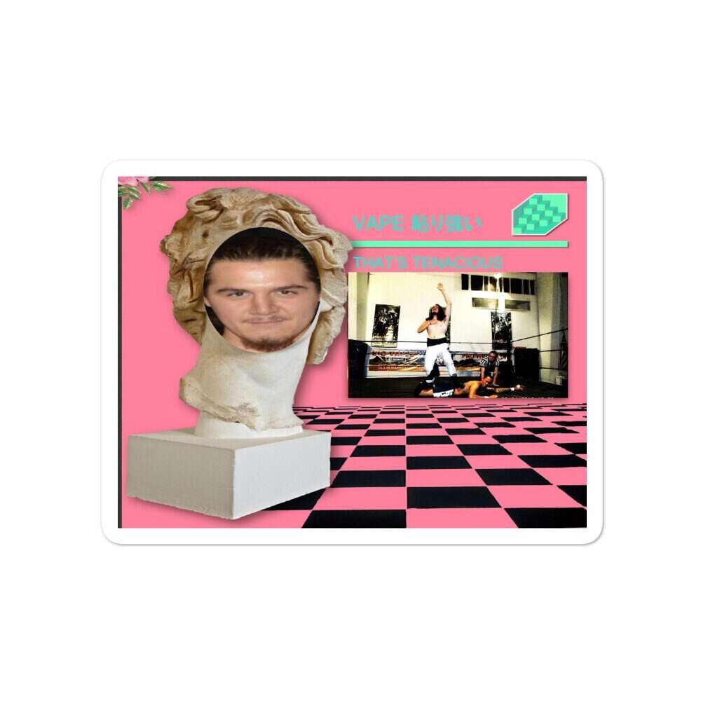 Ricky Tenacious "VAPOR WAVE - ORIGINAL DESIGN" Bubble-free stickers