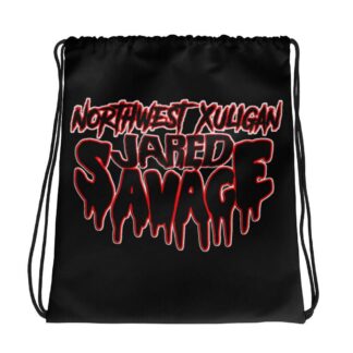 Jared Savage "Text Logo" Drawstring bag