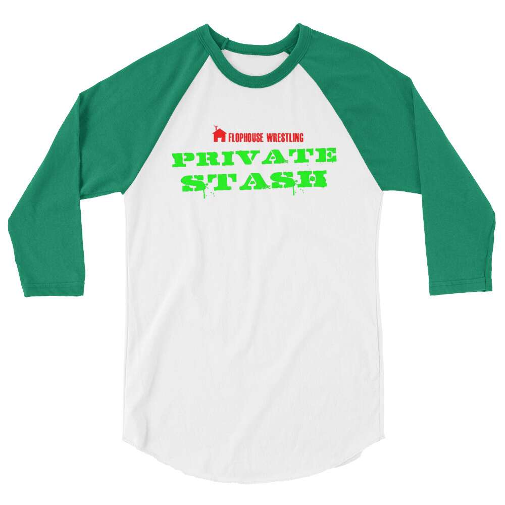 Flophouse Wrestling "Private Stash" 3/4 sleeve raglan shirt
