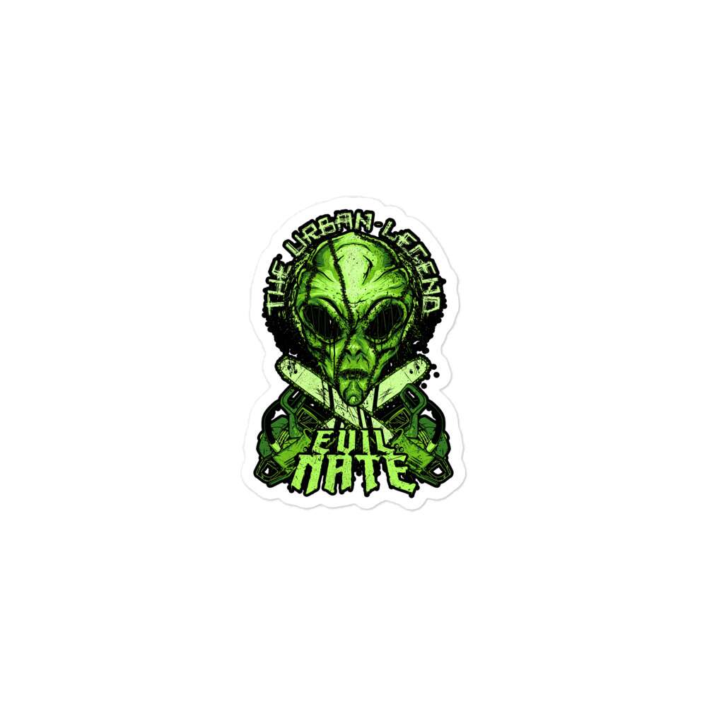 Evil Nate "Urban Legend: Alien (green)" Bubble-free stickers