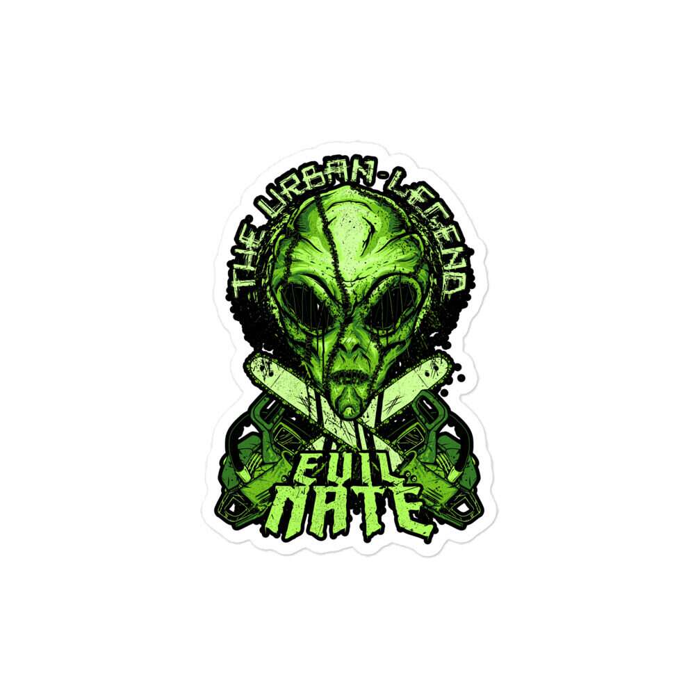 Evil Nate "Urban Legend: Alien (green)" Bubble-free stickers