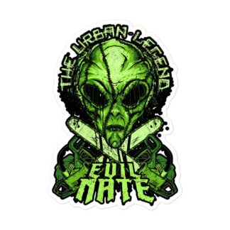 Evil Nate "Urban Legend: Alien (green)" Bubble-free stickers