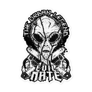 Evil Nate "Urban Legend: Alien (white)" Bubble-free stickers