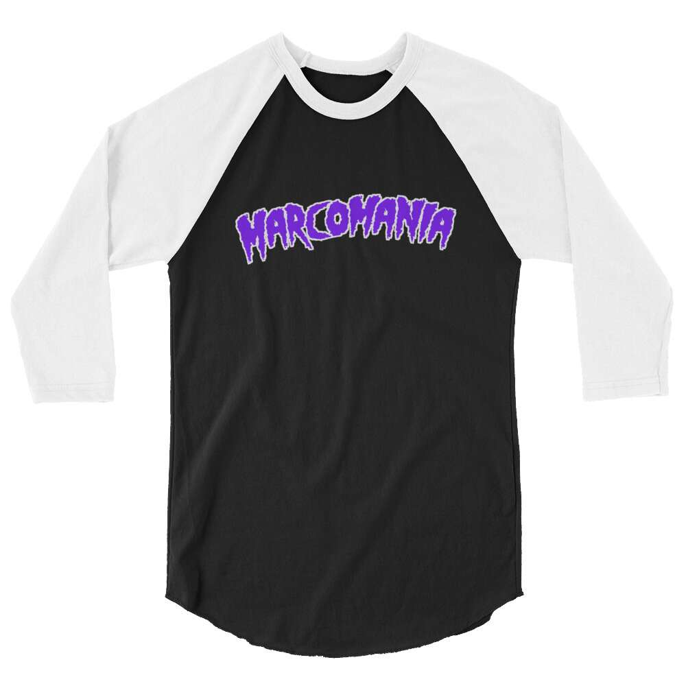 MarcoMania "MarcoMania Purple Logo" 3/4 sleeve raglan shirt