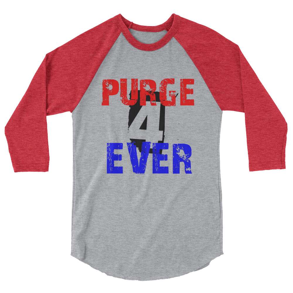 The Purge "Purge 4 Ever (RWB)" 3/4 sleeve raglan shirt