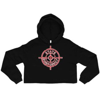 State of Emergency “Distressed Shot” Crop Hoodie