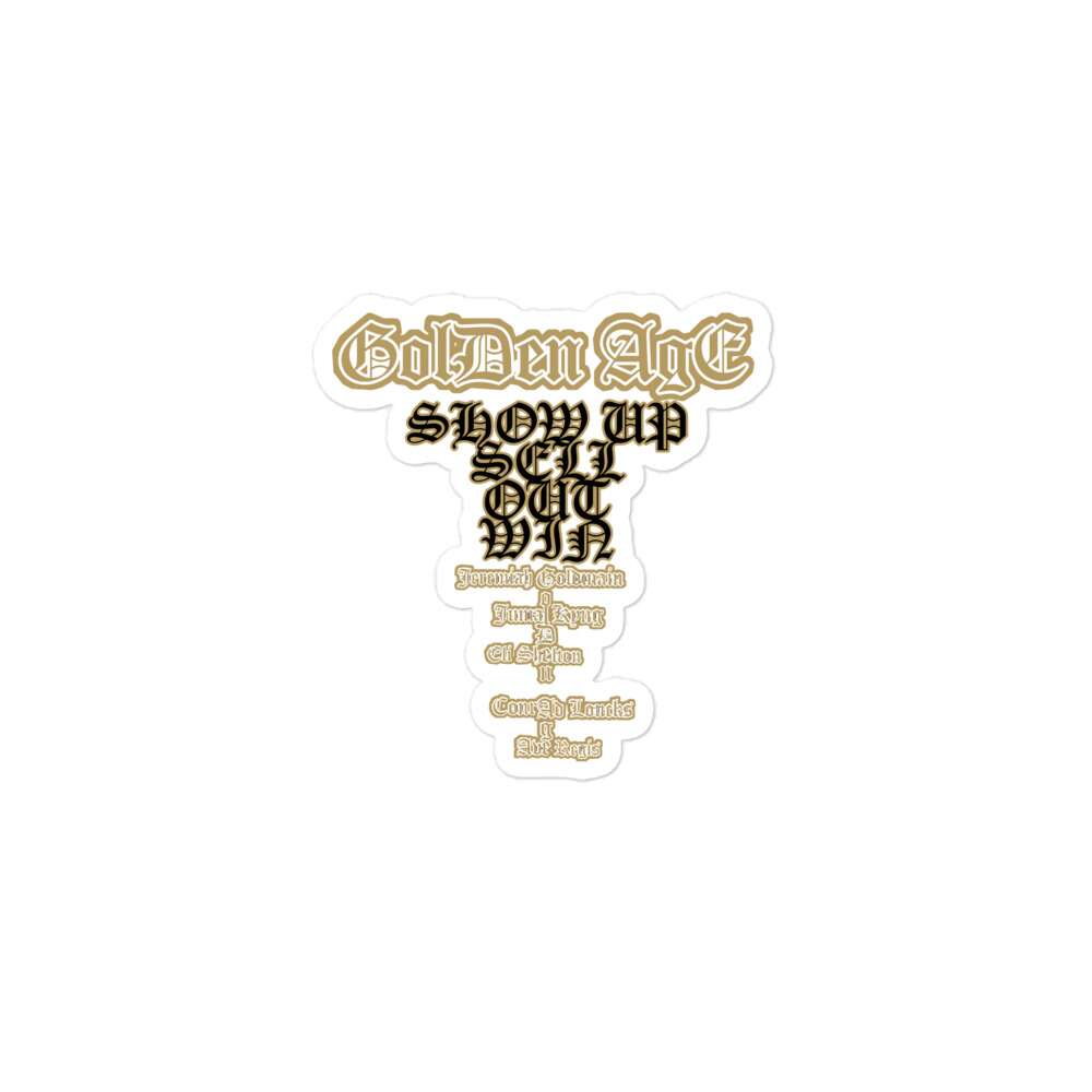 Jeremiah Goldmain "Golden Age pt3" Bubble-free stickers