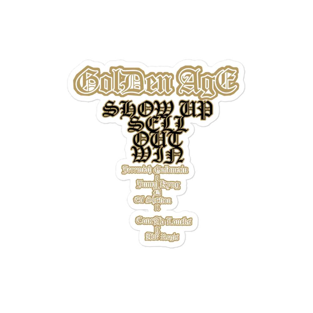 Jeremiah Goldmain "Golden Age pt3" Bubble-free stickers