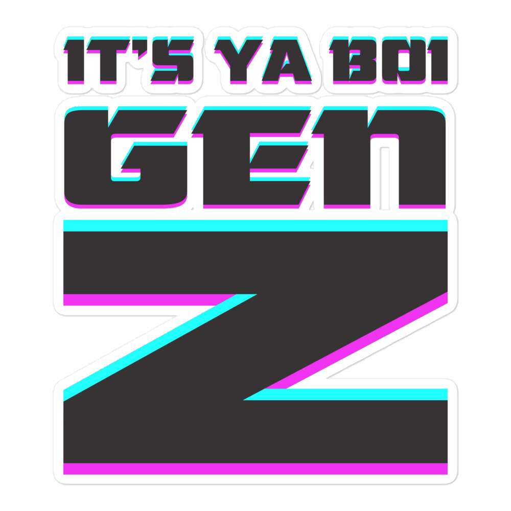 Gen Z "It's Ya Boi" Bubble-free stickers