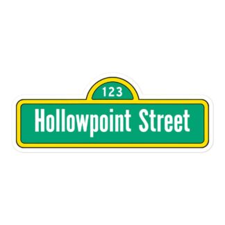 Hollowpoint "Sesame ST." Bubble-free stickers