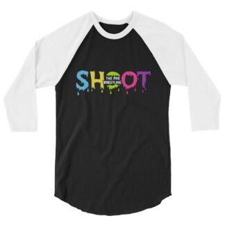 The Pro Wrestling Shoot "Drip Logo" 3/4 sleeve raglan shirt