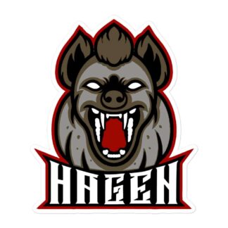 Hyena Hagen “Hagen Logo” Bubble-free stickers