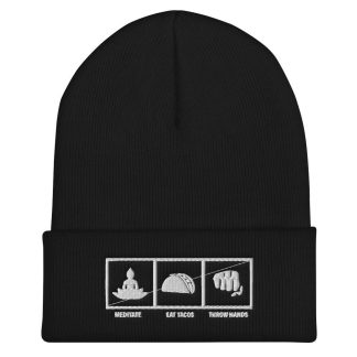 Zodiak "Meditate. Taco. Throw Hands." Cuffed Beanie