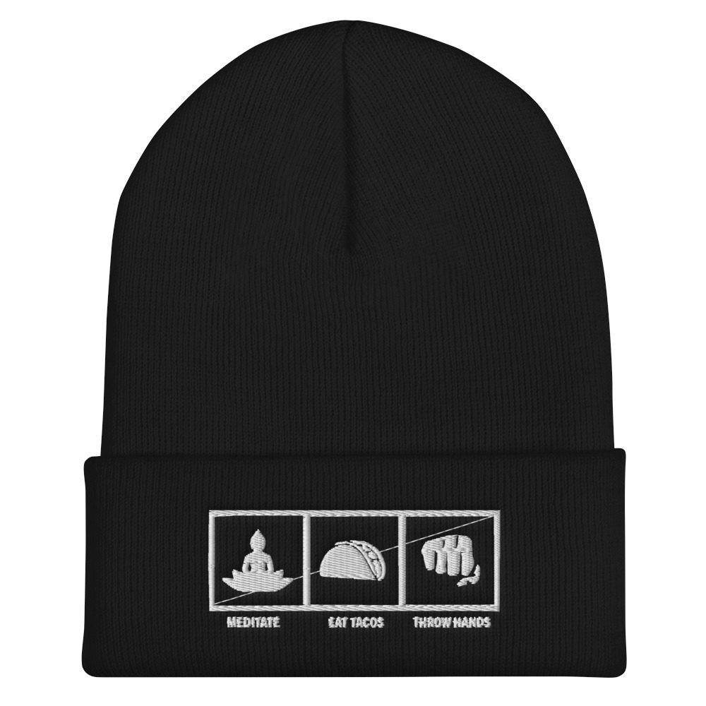 Zodiak "Meditate. Taco. Throw Hands." Cuffed Beanie