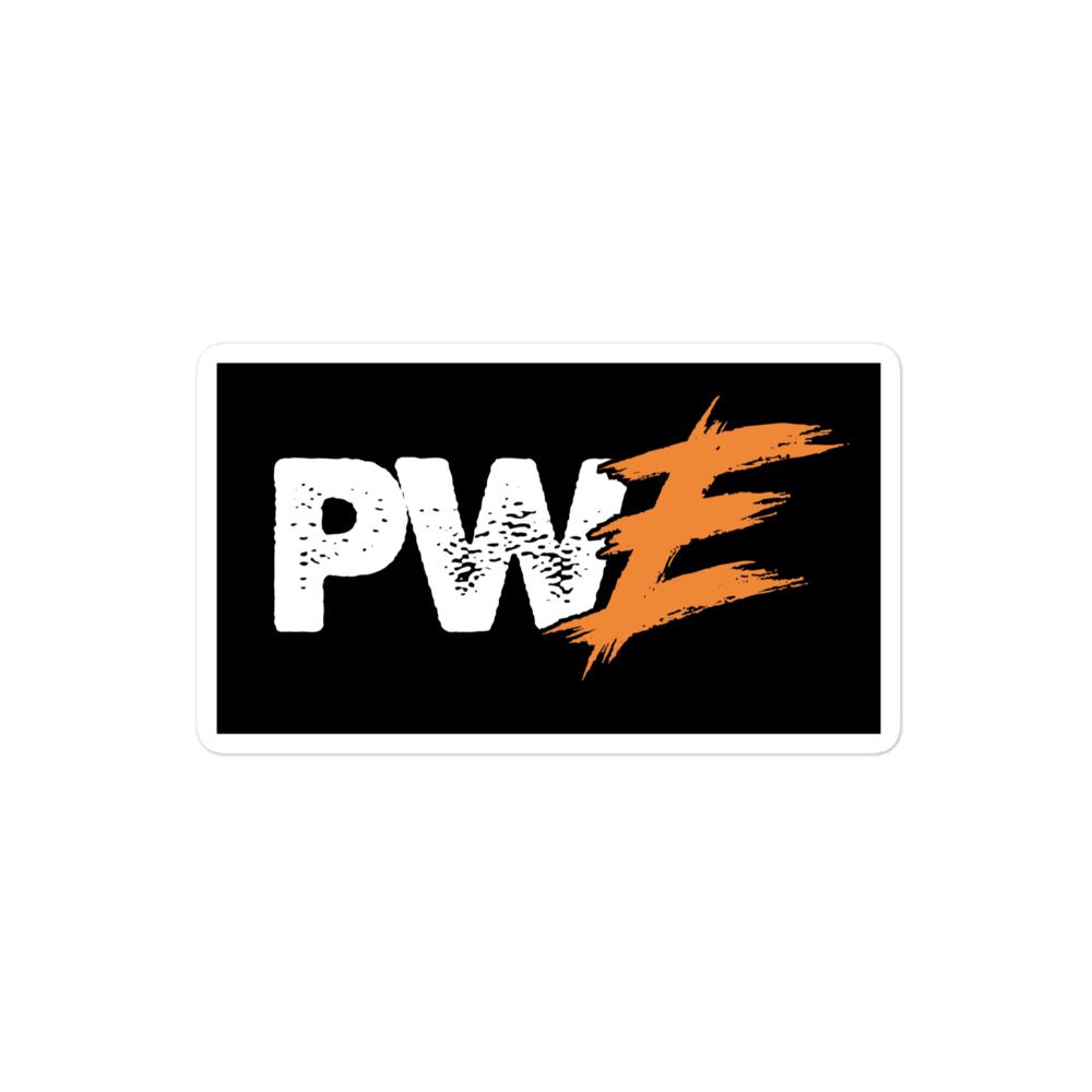 Pro Wrestling Edge "PWE" Bubble-free stickers
