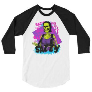 Sazzy Boatright "Sazzy Bones" 3/4 sleeve raglan shirt