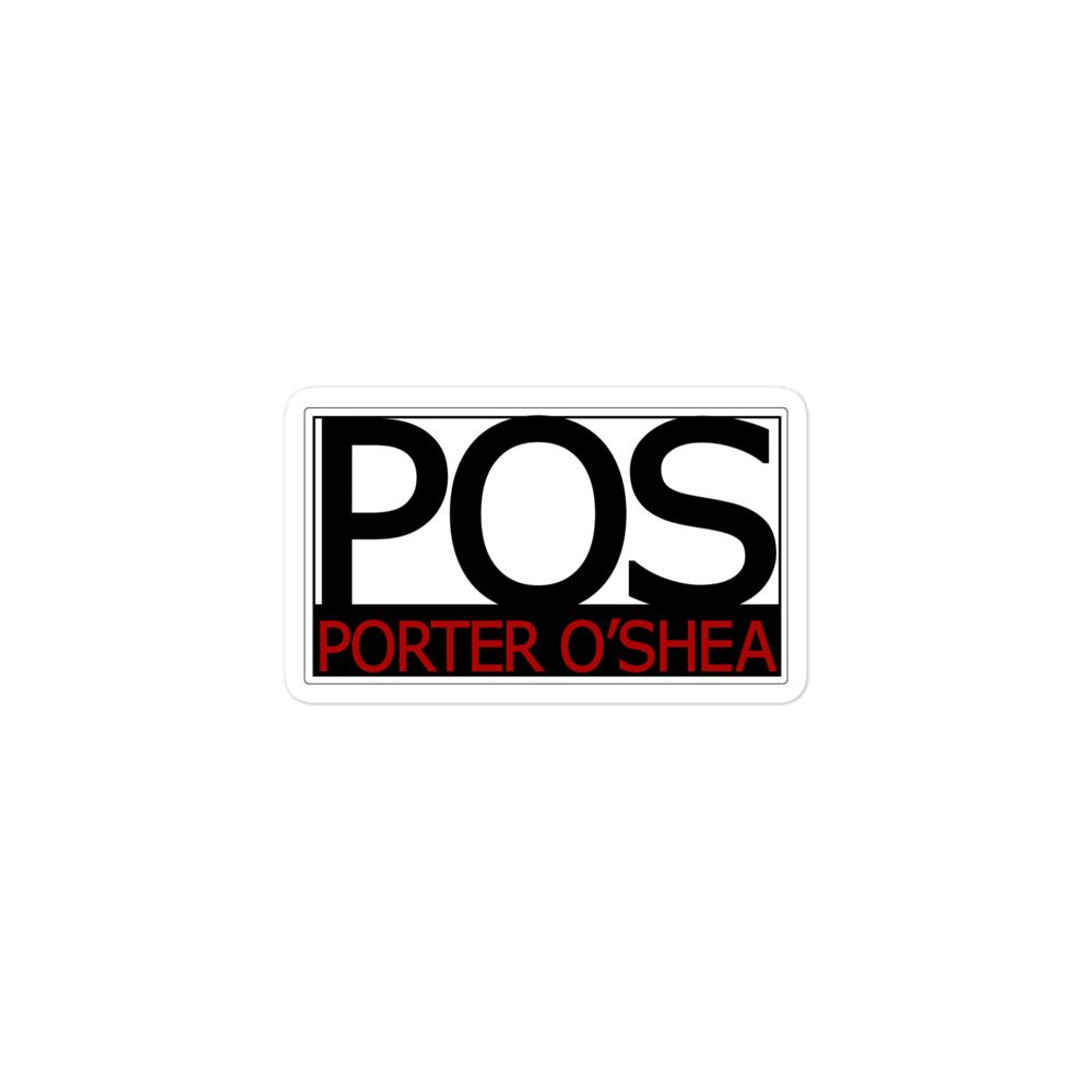 Porter O'Shea "POS Protection" Bubble-free stickers