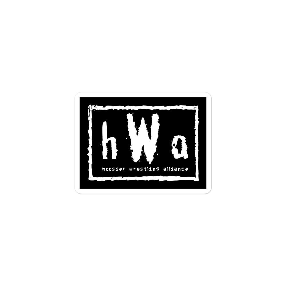 Warrior Professional Wrestling "Hoosier Wrestling Alliance" Bubble-free stickers