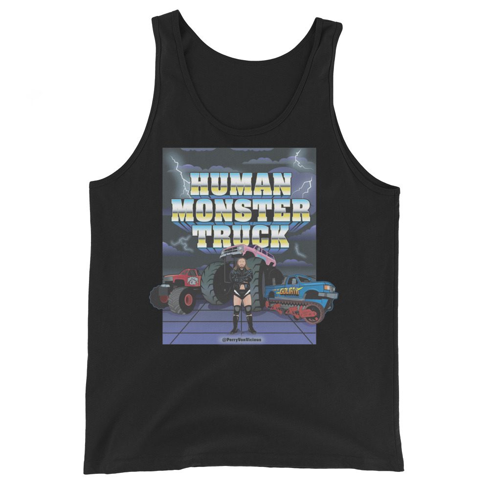 Perry Von Vicious "Saturday Morning Monster Trucks" Unisex Tank Top
