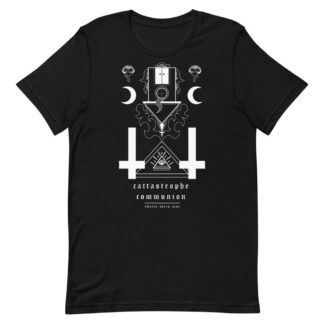 KHAYNE SHARP-MAN "BLACKCRAFT CULTTASTROPHE || CATTASTROPHE COMMUNION" Short sleeve unisex t-shirt