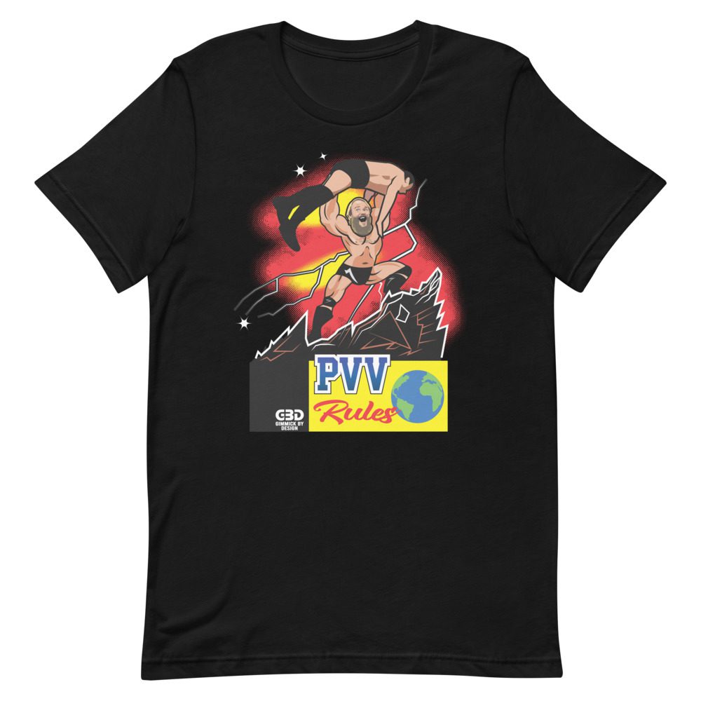 Perry Von Vicious "PVV Rules (Art by: @gimmickbydesign)" Short sleeve unisex t-shirt