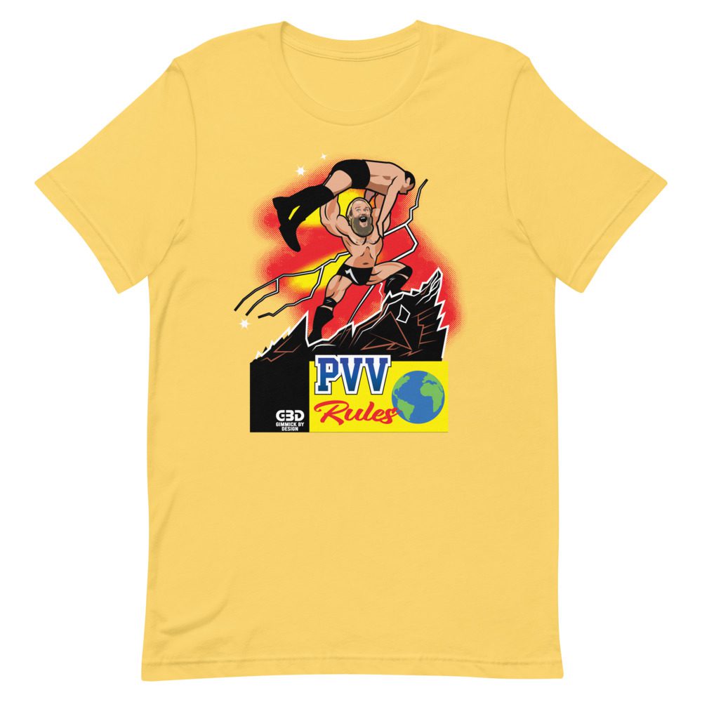 Perry Von Vicious "PVV Rules (Art by: @gimmickbydesign)" Short sleeve unisex t-shirt