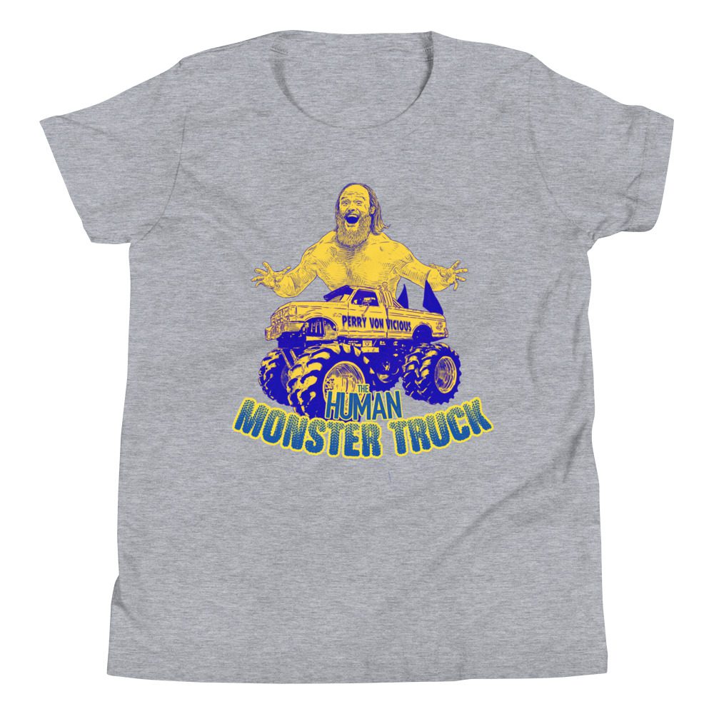 Perry Von Vicious "Human Monster Truck (Artist: @MrStephenPike)" Youth Short Sleeve T-Shirt
