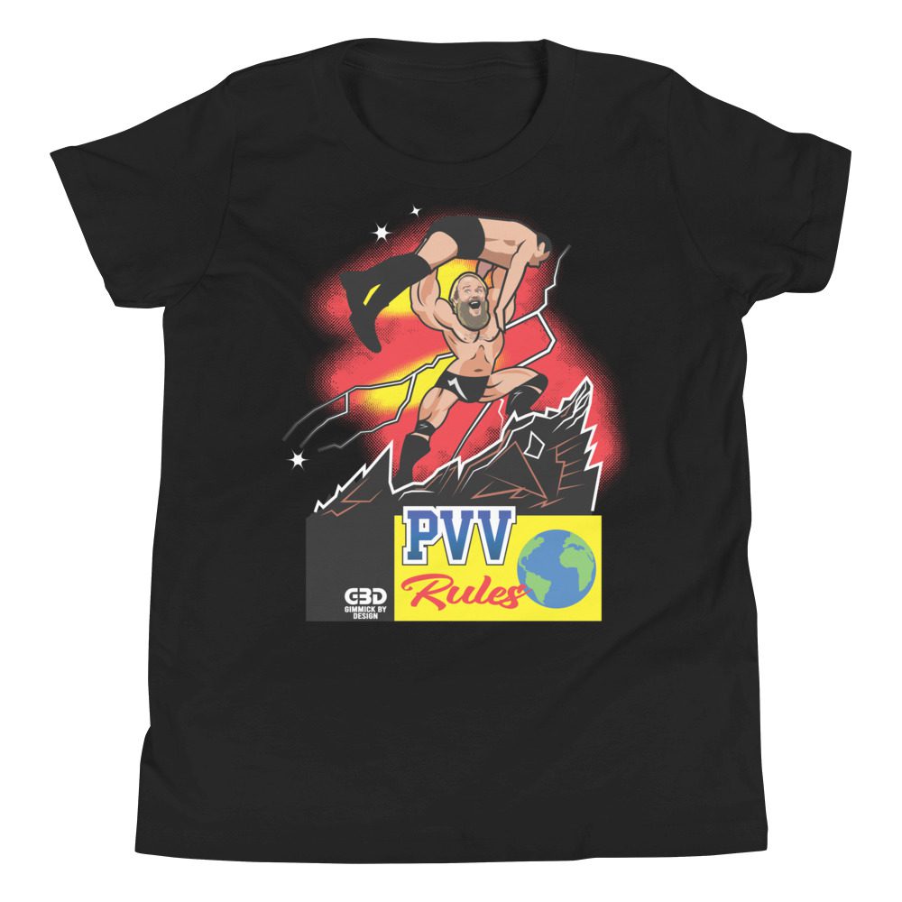 Perry Von Vicious "PVV Rules (Art by: @gimmickbydesign)" Youth Short Sleeve T-Shirt