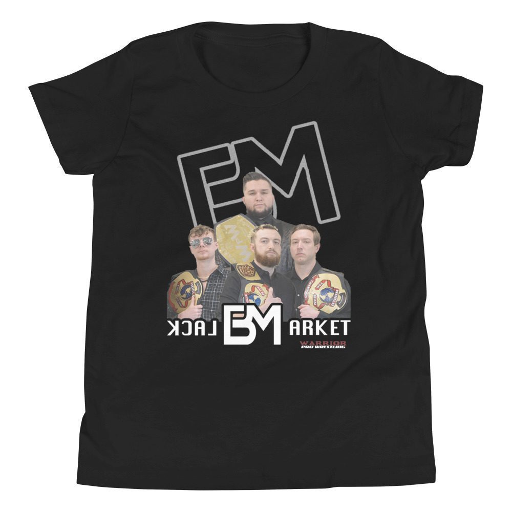 Warrior Professional Wrestling "Black Market Retro" Youth Short Sleeve T-Shirt