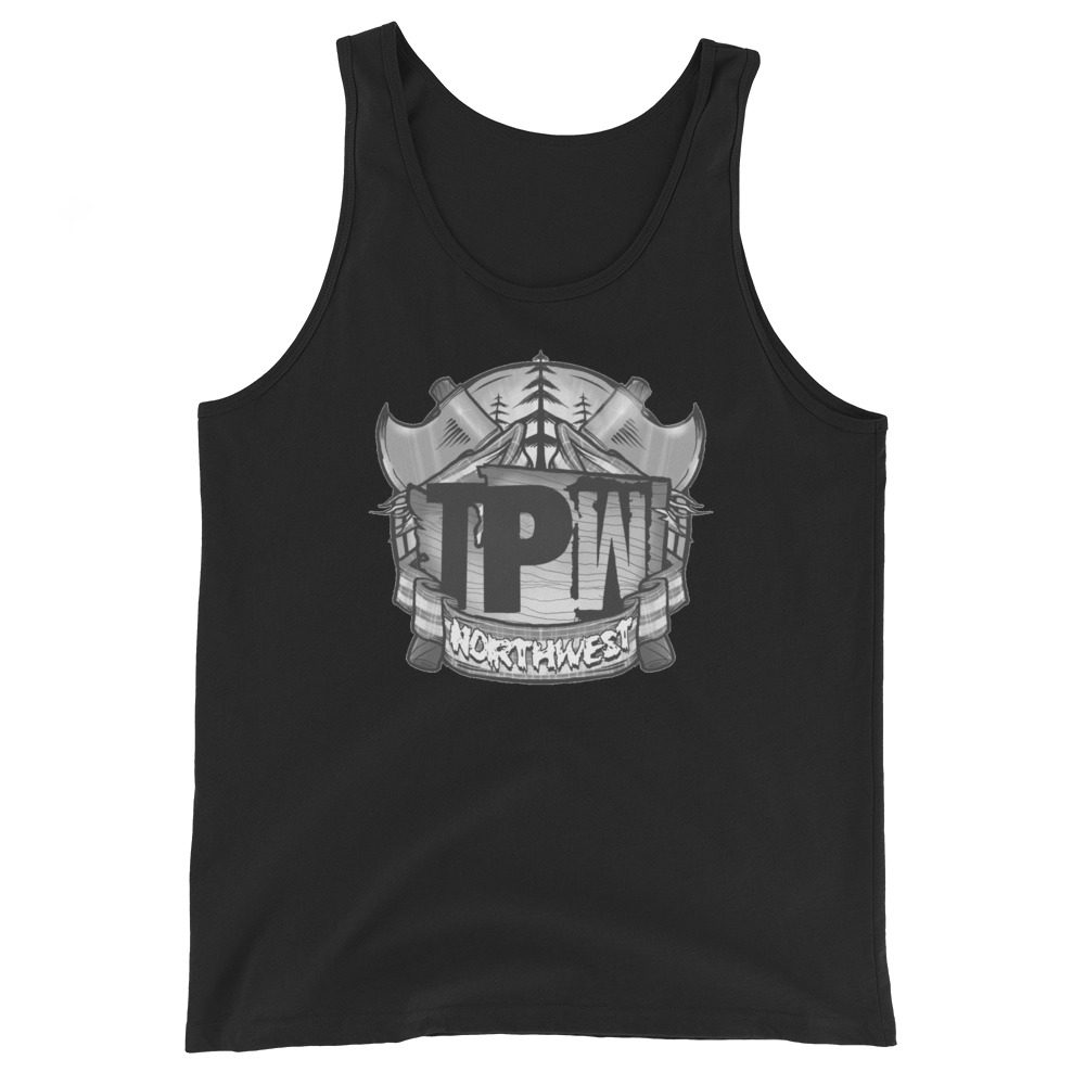 Timber Pro Wrestling "TPW Logo Grey Scale" Unisex Tank Top
