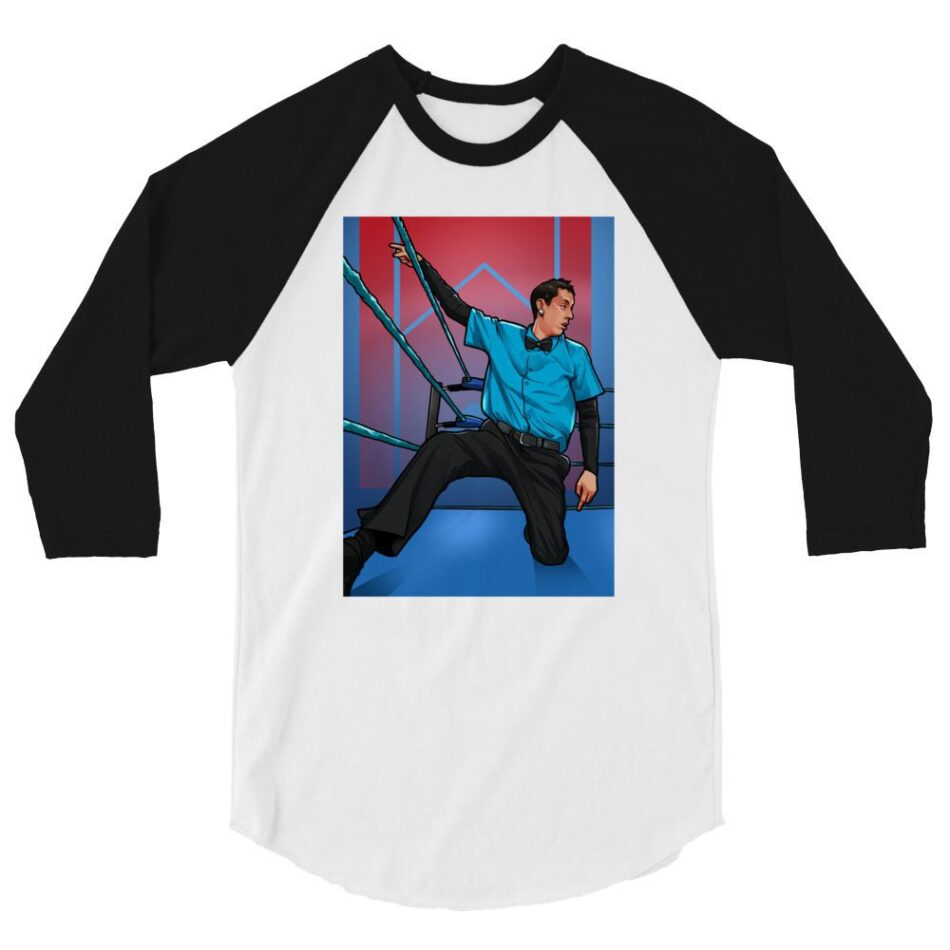 Referee Brad Lee "Ring the Bell" 3/4 sleeve raglan shirt