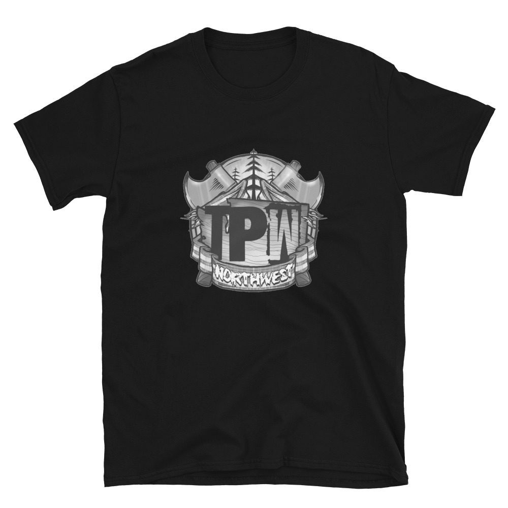 Timber Pro Wrestling "TPW Logo Grey Scale" Short-Sleeve Unisex T-Shirt