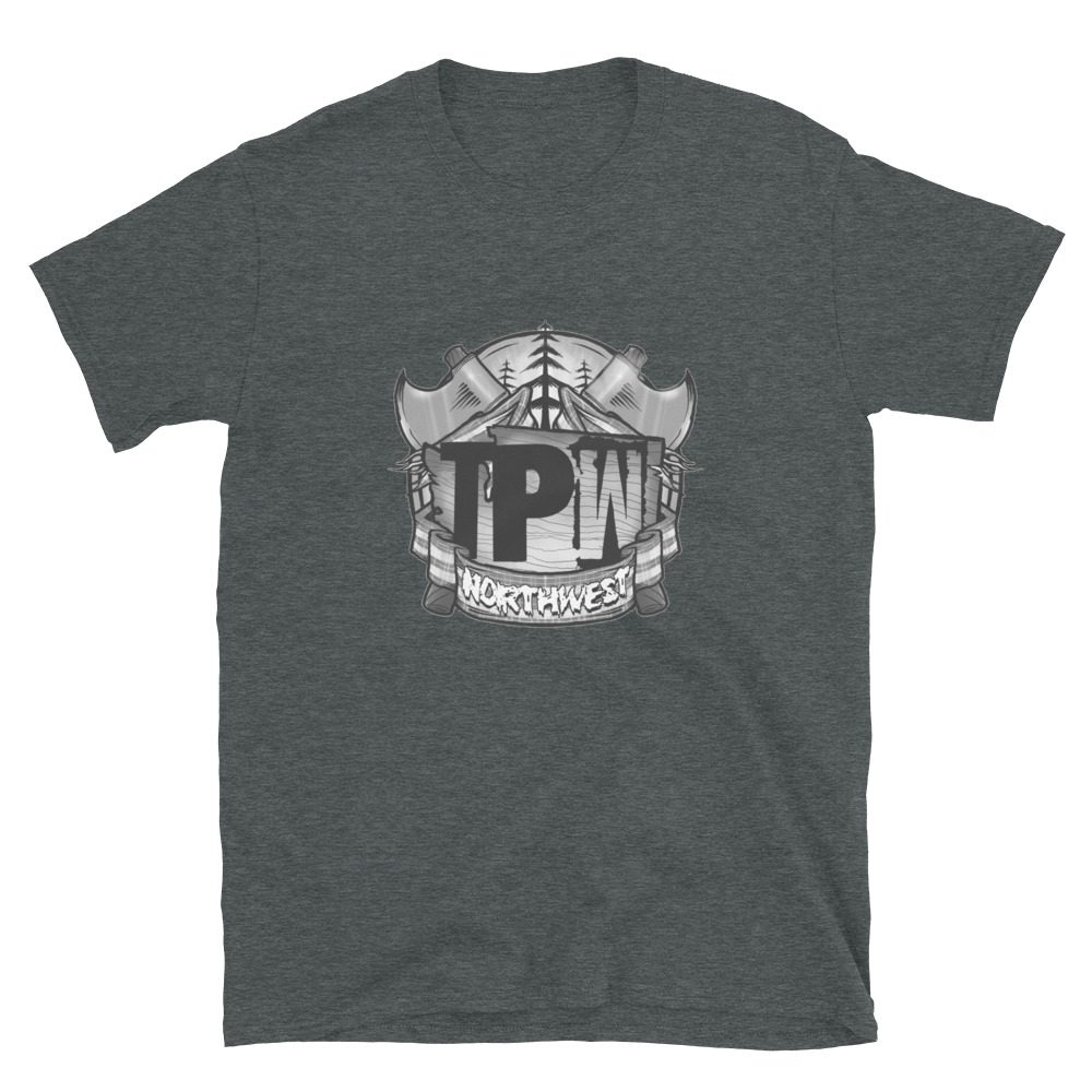 Timber Pro Wrestling "TPW Logo Grey Scale" Short-Sleeve Unisex T-Shirt