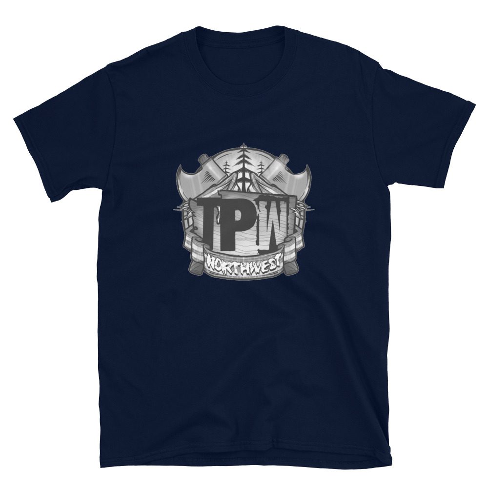 Timber Pro Wrestling "TPW Logo Grey Scale" Short-Sleeve Unisex T-Shirt