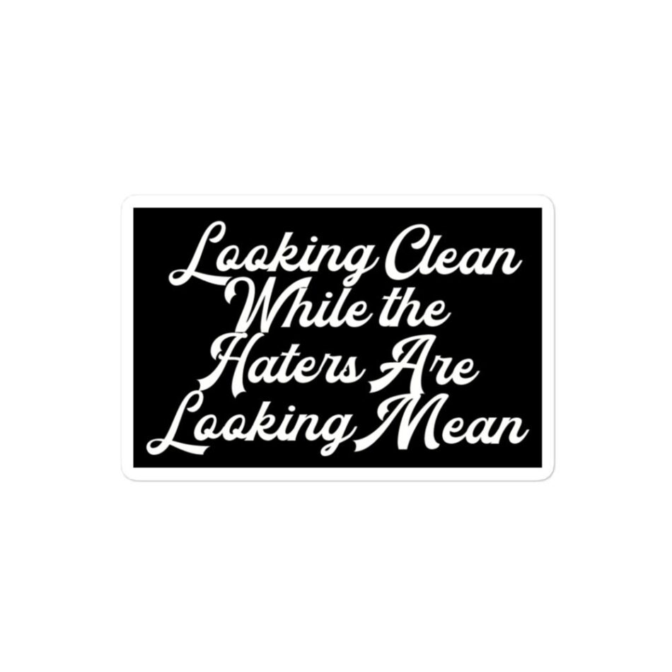 Nasty Leroy "Looking Clean While the Haters Looking Mean" Bubble-free stickers