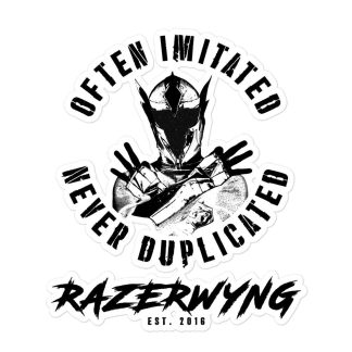 Razerwyng "Often Imitated, Never Duplicated" Bubble-free stickers