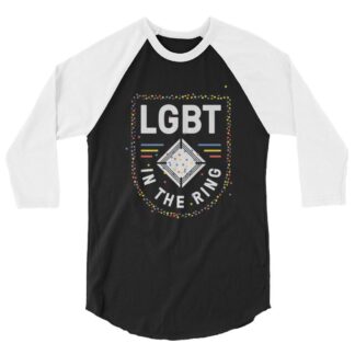 LGBT in the Ring "Dot" 3/4 sleeve raglan shirt