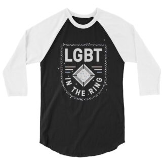 LGBT in the Ring "Dot Trans" 3/4 sleeve raglan shirt