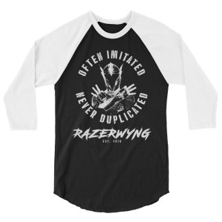 Razerwyng "Often Imitated, Never Duplicated" 3/4 sleeve raglan shirt