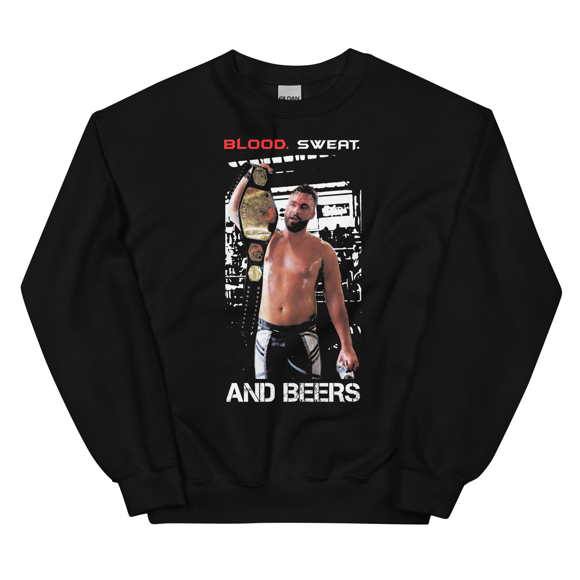 Warrior Professional Wrestling "Jake Carter - Blood.Sweat. and Beers." Unisex Sweatshirt