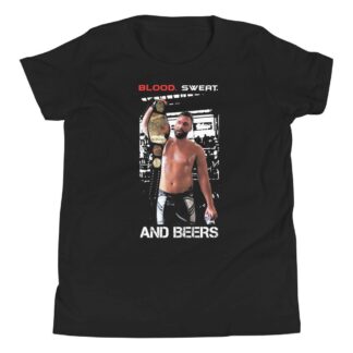 Warrior Professional Wrestling "Jake Carter - Blood.Sweat. and Beers." Youth Short Sleeve T-Shirt