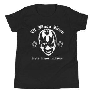 El Flaco Loco "Brain Tumor Luchador" Youth Short Sleeve T-Shirt