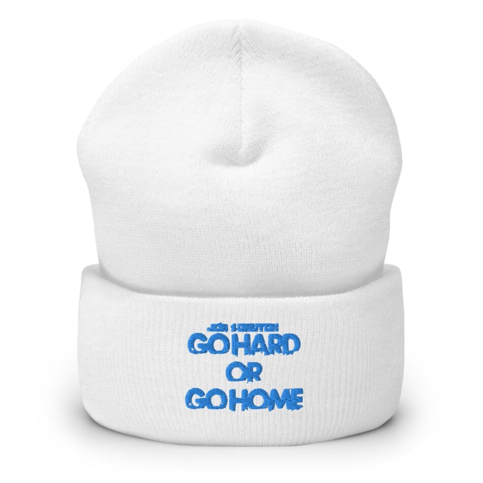 Jon Scrutch "Go Hard Or Go Home (Blue)" Cuffed Beanie