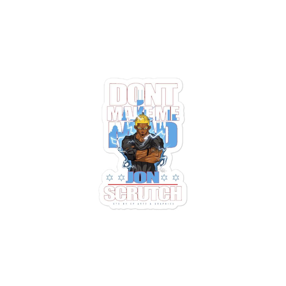 Jon Scrutch "Don’t Make Me Mad (DBZ)" Bubble-free stickers