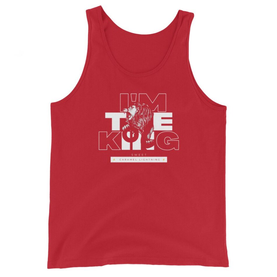 "Sweet" Caramel Lightning "I'm the King" Unisex Tank Top