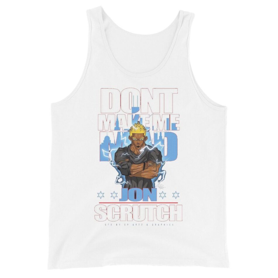 Jon Scrutch "Don’t Make Me Mad (DBZ)" Unisex Tank Top