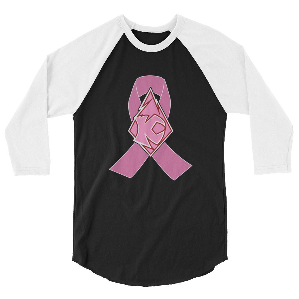 Kota Colmillo "Logo (Breast Cancer Awareness)" 3/4 sleeve raglan shirt