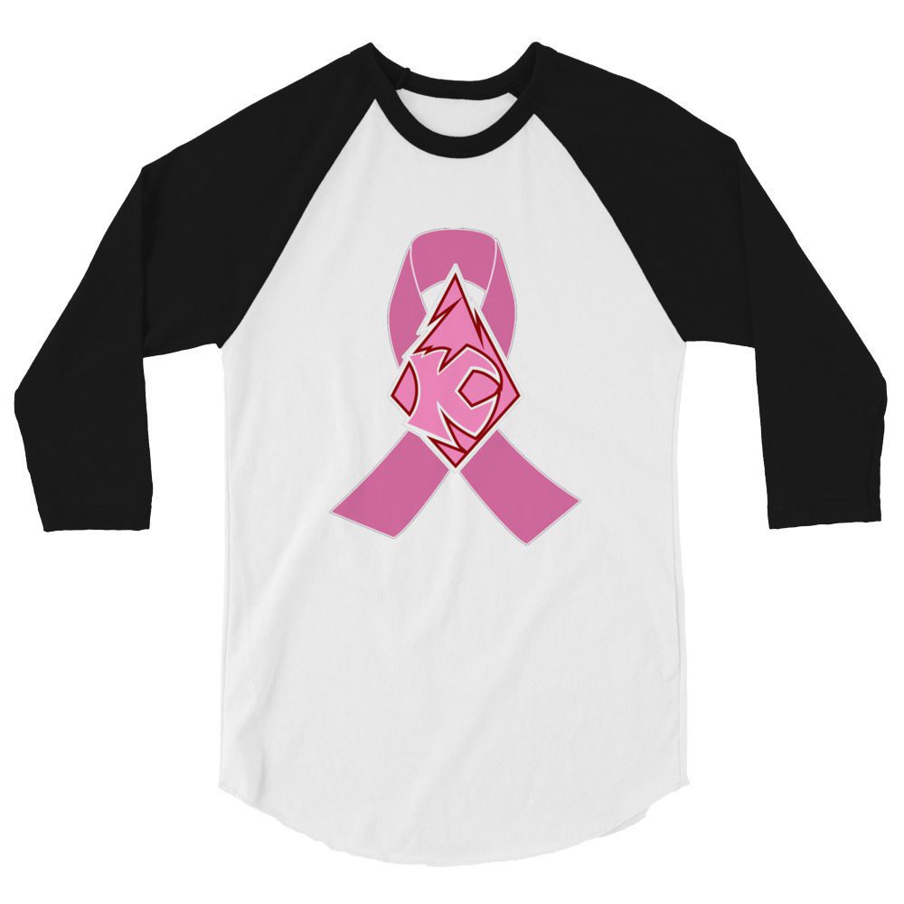 Kota Colmillo "Logo (Breast Cancer Awareness)" 3/4 sleeve raglan shirt